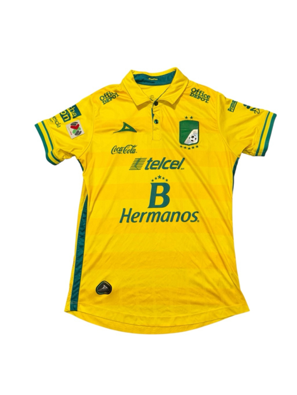 Pirma Yellow Green Club Leon Soccer Jersey Size Medium
